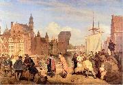 Wojciech Gerson Gdansk in the 17th century. oil painting on canvas